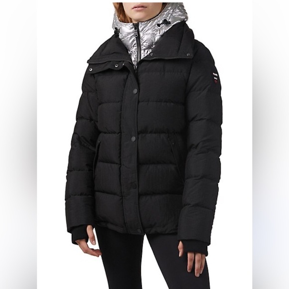 Pajar NWT Channel quilted puffer jacket with a hooded bib and duck down fill XS. - Picture 2 of 16